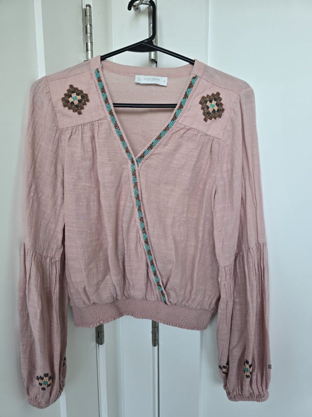 Lucky Brand blush pink blouse Size Medium